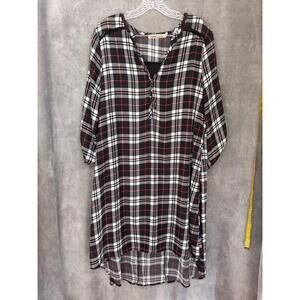 Liberty Love Black and Red Plaid Dress